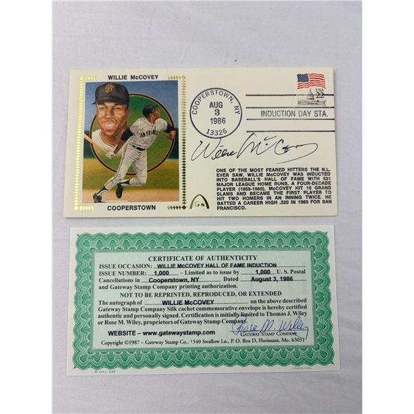 Willie McCovey Cooperstown Autographed Envelope