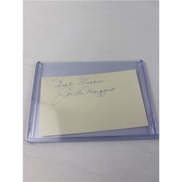 Joe DiMaggio Autograph
