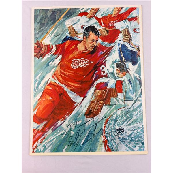 Detroit Red Wings Print Autographed by Gordie Howe
