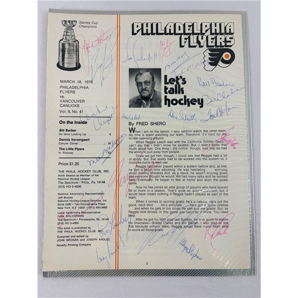 Philadelphia Flyers "Lets Talk Hockey" Autographs