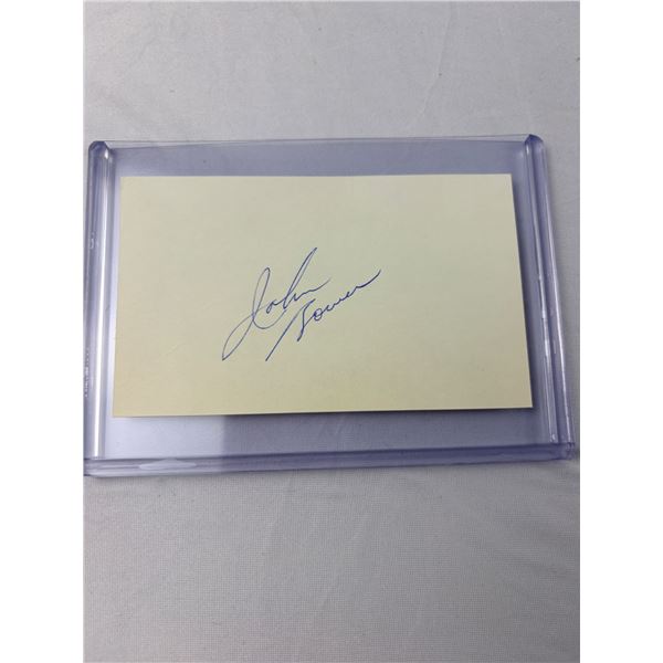 Jonny Bower Signed Index Card