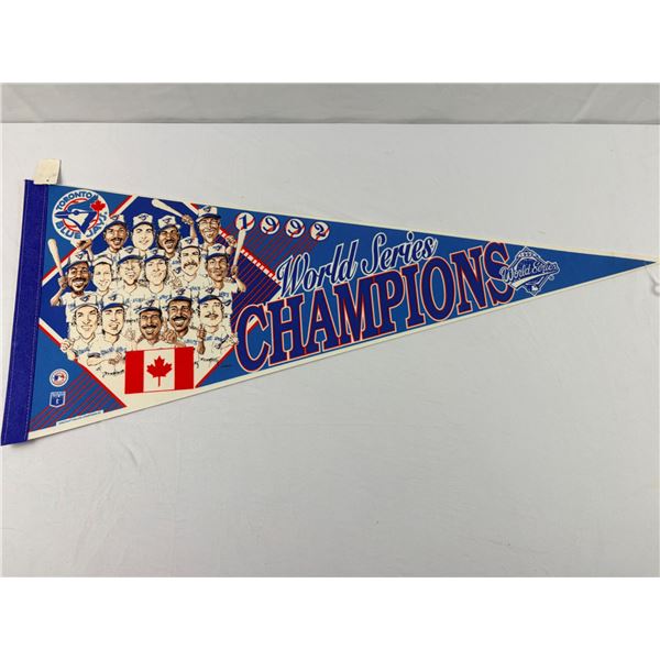 1992 World Series Champions - Toronto Blue Jays Pennant