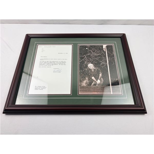 Arnold Palmer Framed Letter
