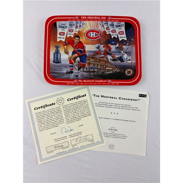 "The Montreal Canadiens" Collectors Plate