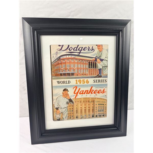 1956 World Series Framed Official Program