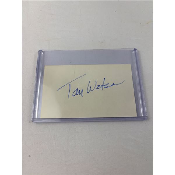 Tom Watson Autographed Index Card