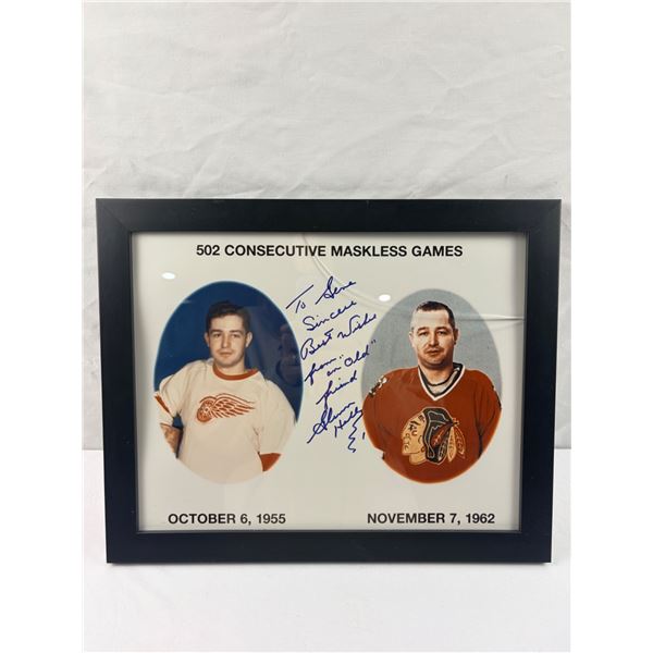 Autographed Glenn Hall Plaque