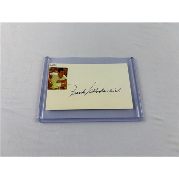 Frank Mahovlich Autographed Index Card