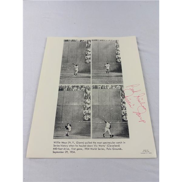 Willie Mays 1954 World Series Autograph