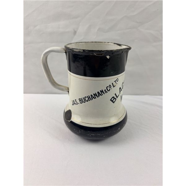Black & White Whiskey Enameled Pitcher