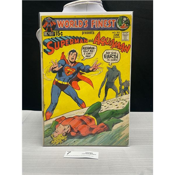 1971 DC Comics Worlds Finest #203 15¢