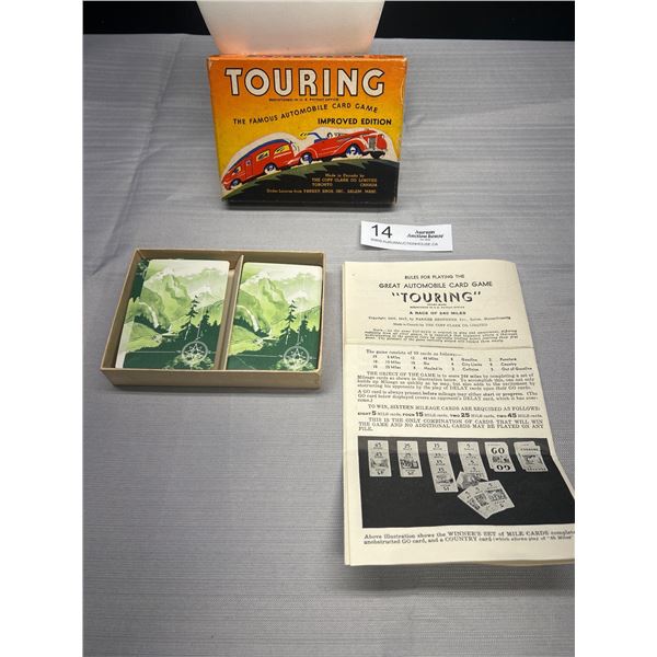 1947 Parker Bros "Touring" Card Game in Great Condition