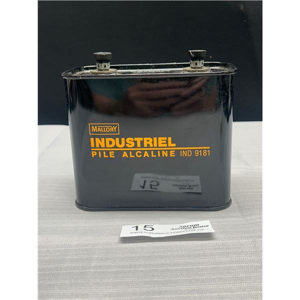 Mallory Industrial Battery Coin Bank (Tin)
