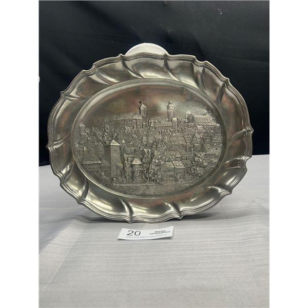 Superb Quality German 'Nuernberg' Pewter Plaque (1900-1910)