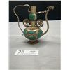 Image 3 : Antique Silver Turqoise Teapot Chinese