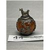 Image 1 : Antique Chinese Silver Overlay Amber Ornament