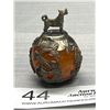 Image 2 : Antique Chinese Silver Overlay Amber Ornament
