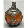Image 4 : Antique Chinese Silver Overlay Amber Ornament