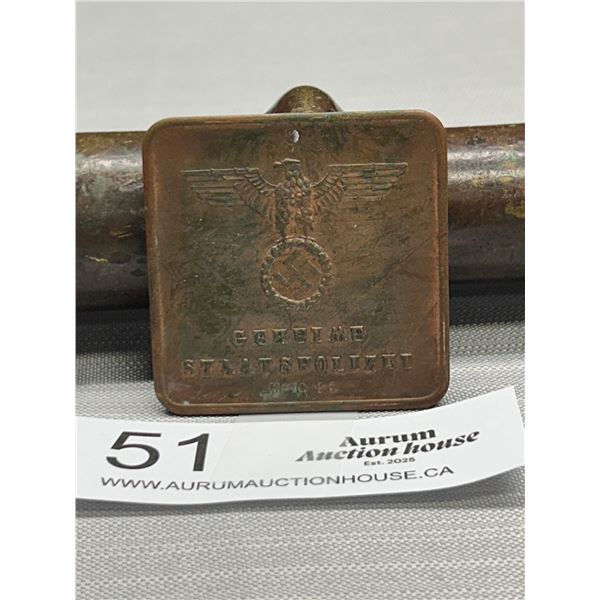 WWII 2 German Metal Tag