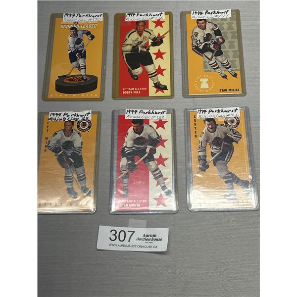 6 1994  Parkhurst Collector Cards of Bobby Hull and Stan Mikita