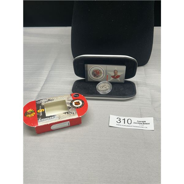 2001 Canada Post stamp and coin set of Bobby Hull