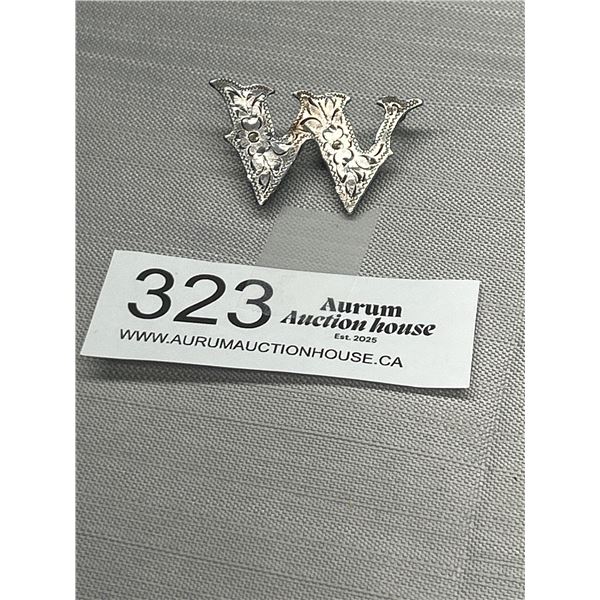 Circa 1900s W or M Sterling Silver
