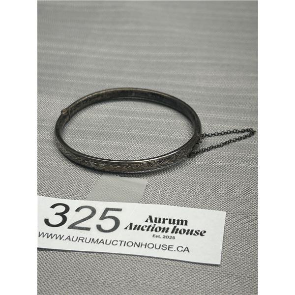 Nice Sterling Silver Engraved Bracelet