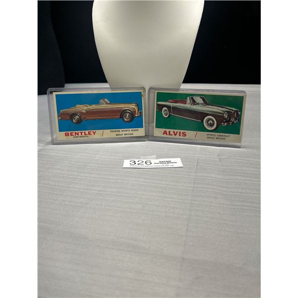 2 1961 Topps Sportscar Trading Cards