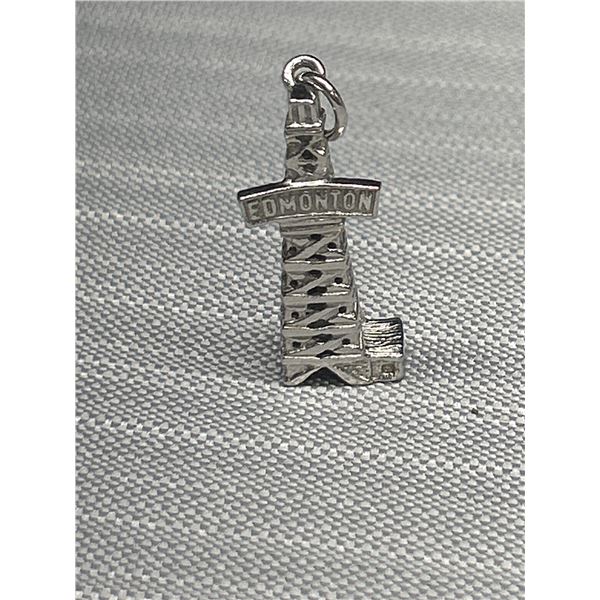 1 Edmonton Oil Rig Pendant in Sterling Silver