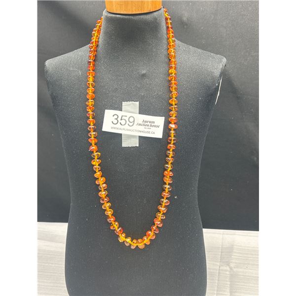 Vintage Amber Necklace 28" Long