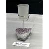 Image 1 : A Nice Looking Amythest Candle Holder