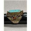 Image 3 : Vintage size 9.5 Statement Saddle Ring with Turqoise Stone