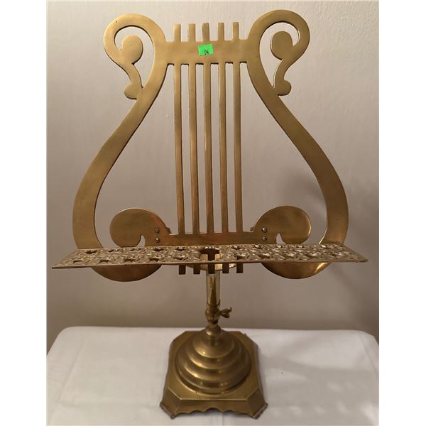 Brass Lyre-Shaped Adjustable Music Stand