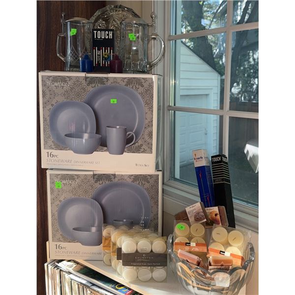 Thomson Tetra Sky 16-Piece Stoneware Dinnerware Sets and more