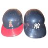 Image 1 : MLB Batting Helmet Pair: Angels and Yankees Logo Helmets