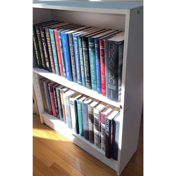 Bookshelf with Hardcover Classic Literature and Film Biography Collection