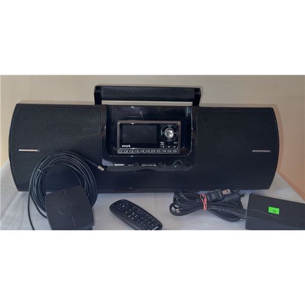 Sirius Stiletto Satellite Radio Boombox with Remote, Power Adapter, and Antenna