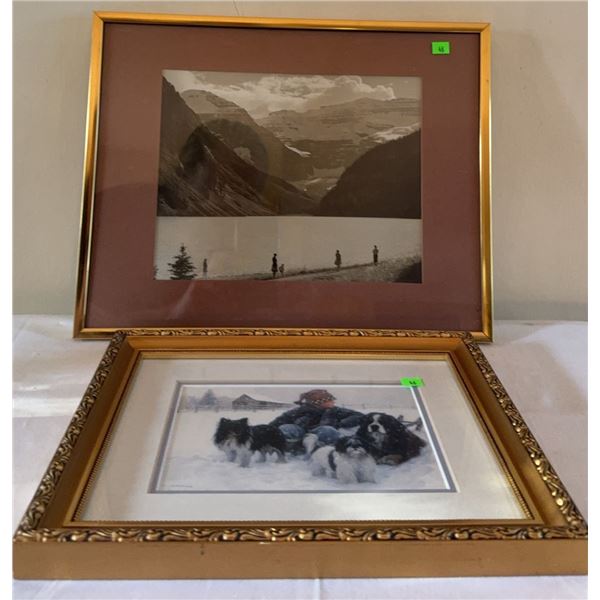 Framed Artworks: Landscape Photograph and 'The Empty Nest' Print