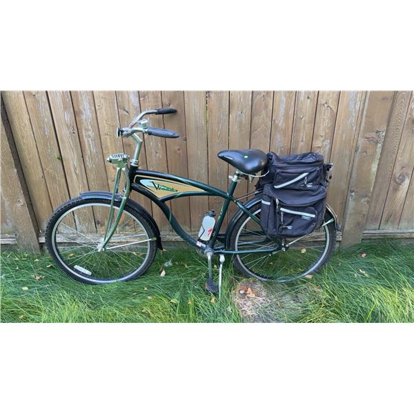 Trek Classic Cruiser Bicycle with Rear Pannier Bags and Water Bottle