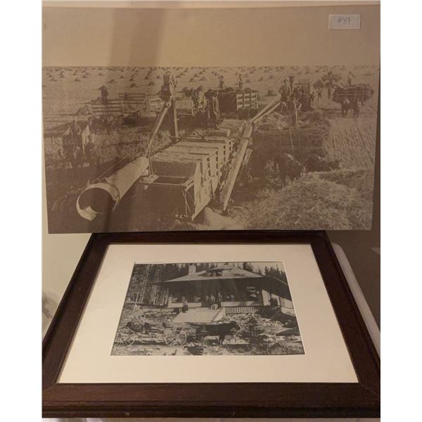 Two Framed Historic Agricultural and Rural Photographic Prints