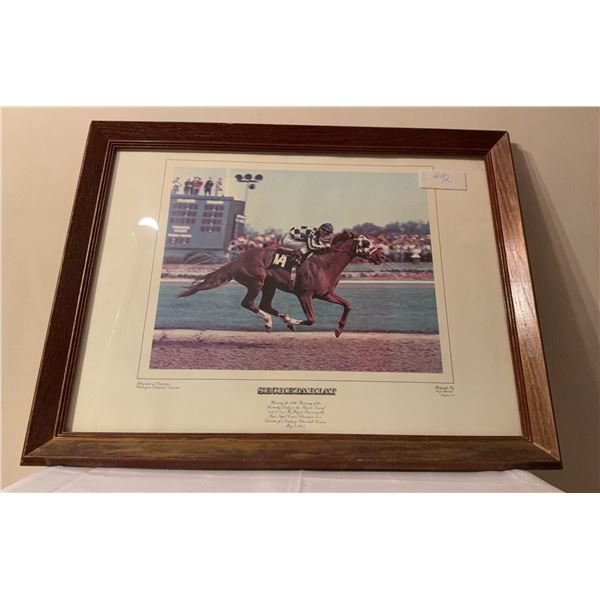 Secretariat Kentucky Derby Framed Photograph by Tony Leonard 1974