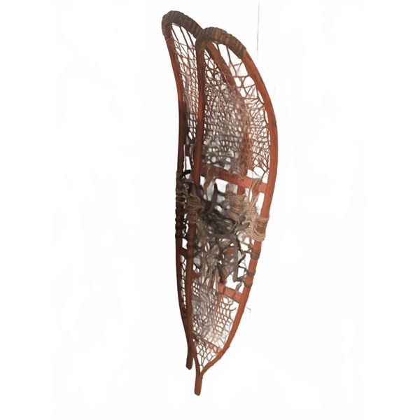 Traditional Wood and Rawhide Snowshoes