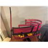 Image 2 : Red and Black Wooden Child’s Sled with Steering Handle
