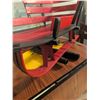 Image 4 : Red and Black Wooden Child’s Sled with Steering Handle
