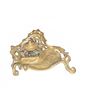 Image 1 : Brass Ornate Inkwell Stand with Glass Inkwell and Parker Quink Ink