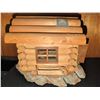 Image 4 : Handcrafted Wooden Log Cabin Miniature With "God Bless Our Home" Sign