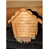Image 5 : Handcrafted Wooden Log Cabin Miniature With "God Bless Our Home" Sign