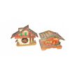 Image 1 : Four Swiss and European Miniature Chalet Clocks and Trinket Boxes