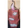 Image 2 : Murano Glass Bird w/ Stacked Floral Boxes & Vintage Gloves