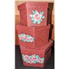 Image 4 : Murano Glass Bird w/ Stacked Floral Boxes & Vintage Gloves